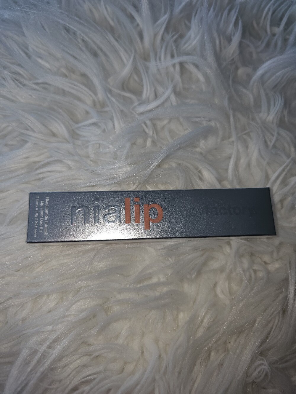 NiaLip Lipliner duo in nude/deep— Metallic Slate Packaging